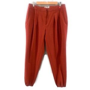 Dear Drew By Drew Barrymore Wool Blend Pleated Jogger Trouser -Sienna 8